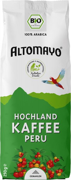 Bio Hochland Kaffee, gemahlen, 1 x 250 g Beutel