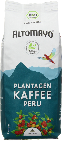 Bio Plantagen Kaffee, gemahlen, 1 x 250 g Beutel